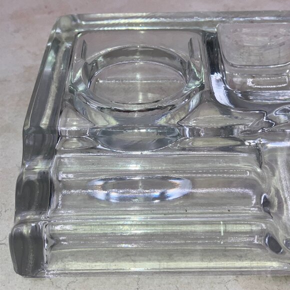 Antique Paragon Glass Inkwell & Pen Holder Manganese Glass Patent June 3, 1913 - Picture 4 of 9
